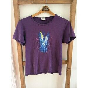 Vintage Y2K Womens M Brian Froud World Of Froud Fairy Purple Fantasy Top RARE